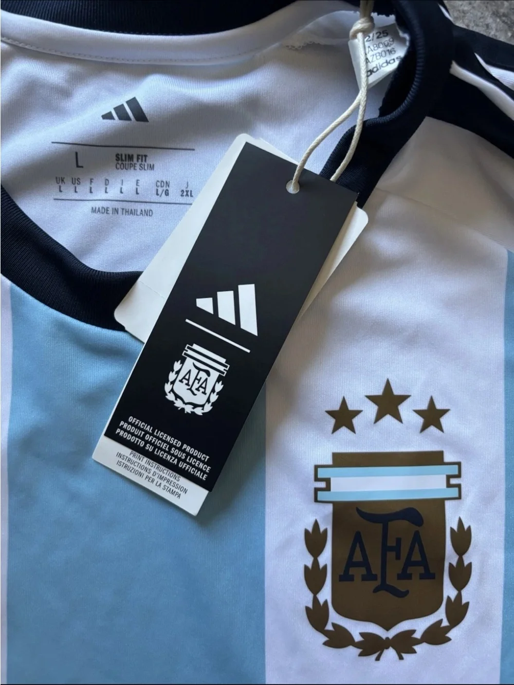 Adidas Argentina AFA Home Fan Jersey Soccer 2025 KA8069 Men Size LARGE MESSI NEW